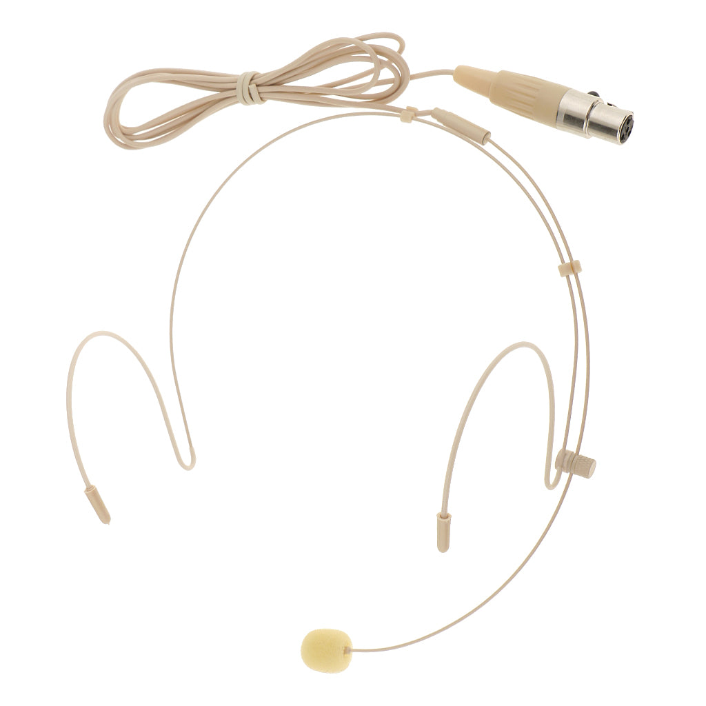 Professional Ear Hook Wired Headset / Headworn Microphone Skin Color 4Pin