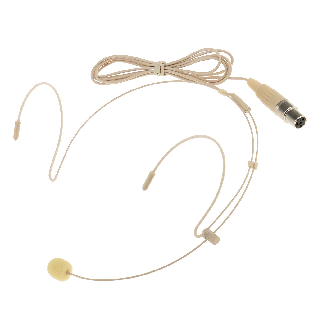 Professional Ear Hook Wired Headset / Headworn Microphone Skin Color 4Pin