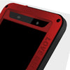 Aluminum Metal Gorilla Glass Heavy Duty Case Cover for Sony Z5 - Red