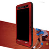 Aluminum Metal Gorilla Glass Heavy Duty Case Cover for Sony Z5 - Red