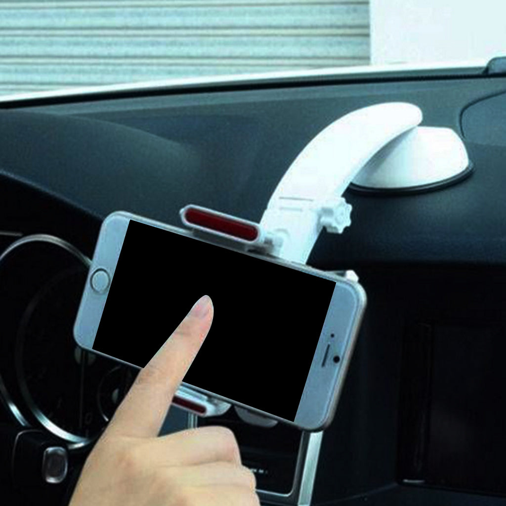 360Degree Universal In Car Dashboard Cell Phone GPS Mount Holder Stand White