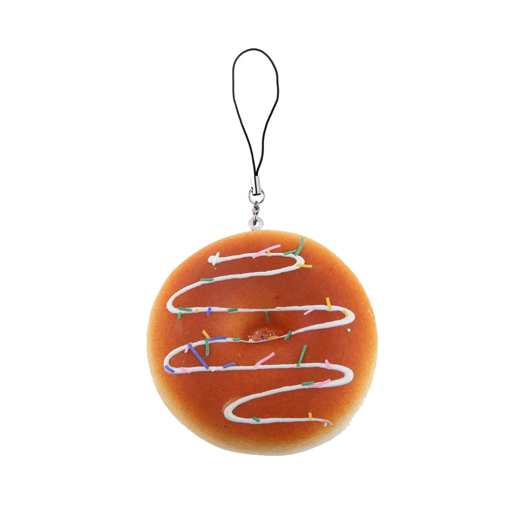 5pcs 8cm Artificial Donut Charm Pendant Cell Phone Strap Lanyard Decoration