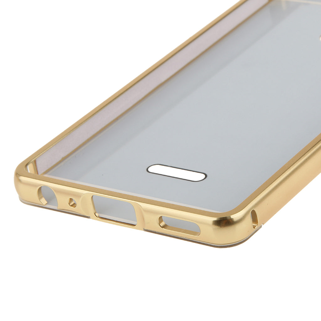 Ultra-thin Aluminum Metal Mirror Back Case Cover for Huawei P9-Gold