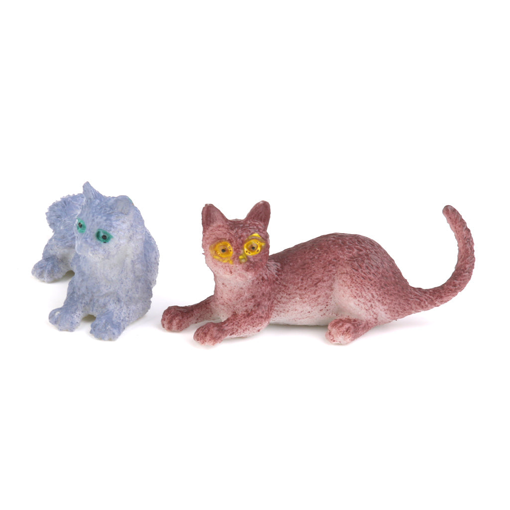 Plastic Small Cat Figures Simulation Moulds Kids Toy Colorful 12PCS