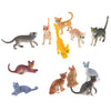 Plastic Small Cat Figures Simulation Moulds Kids Toy Colorful 12PCS