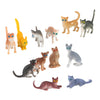 Plastic Small Cat Figures Simulation Moulds Kids Toy Colorful 12PCS