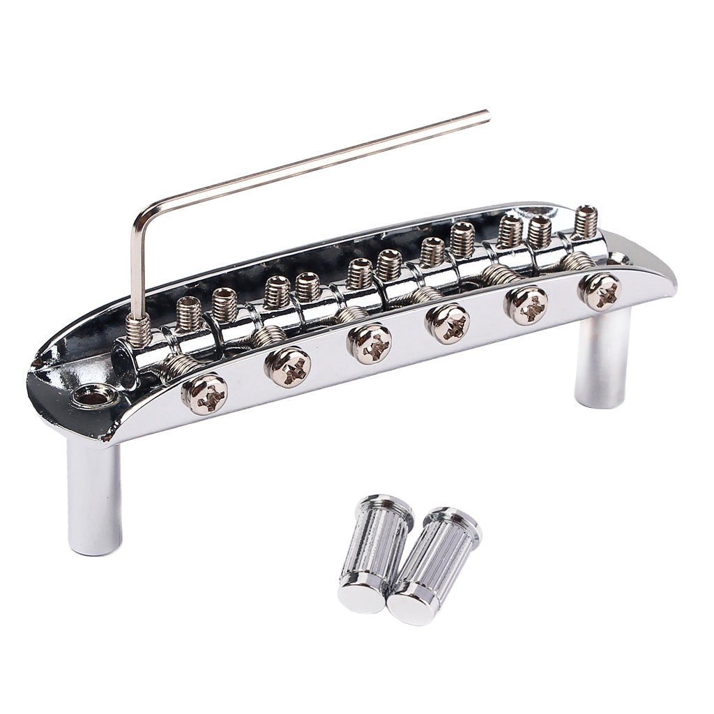 Chrome Plated Guitar Bridge Assembly