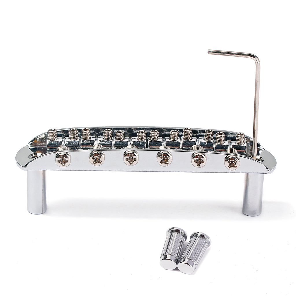 Chrome Plated Guitar Bridge Assembly