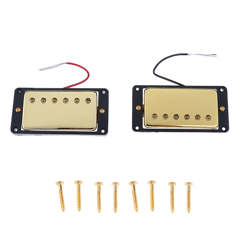 Gold Sealed Humbucker Pickup Set For Gibson Les Paul Guitar