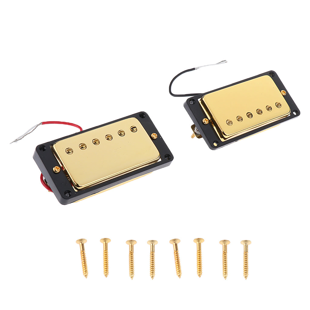 Gold Sealed Humbucker Pickup Set For Gibson Les Paul Guitar