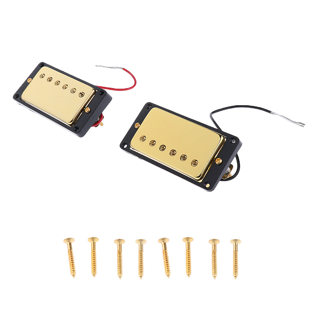 Gold Sealed Humbucker Pickup Set For Gibson Les Paul Guitar