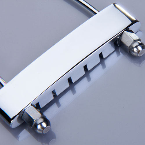 Chrome 6-String Tailpiece Bridge for Les Paul Archtop Electric GuitarGuitar