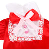 Satin Bowknot White Lace Puppy Pet Dog Cat Dress Clothing Shirt Red XL