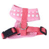 Pet Dog Soft Mesh Harness Clothes L - Pink with White Dots