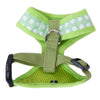 Pet Dog Soft Mesh Harness Clothes L - Green with White Dots