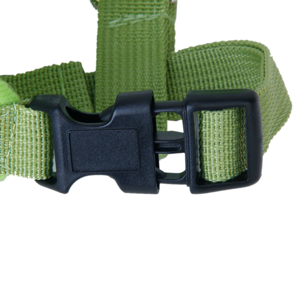 Pet Dog Soft Mesh Harness Clothes L - Green with White Dots