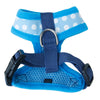 Pet Dog Soft Mesh Harness Clothes XL - Blue with White Dots