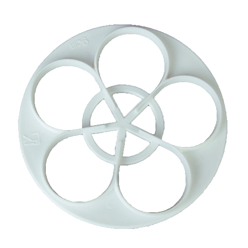 2.36 Inch Five Petal Rose Cutter For Sugarcraft And Cake Decorating White