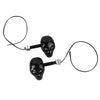 Universal Motorcycle Skeleton Head Skull Turn Signal Light Indicators Lights