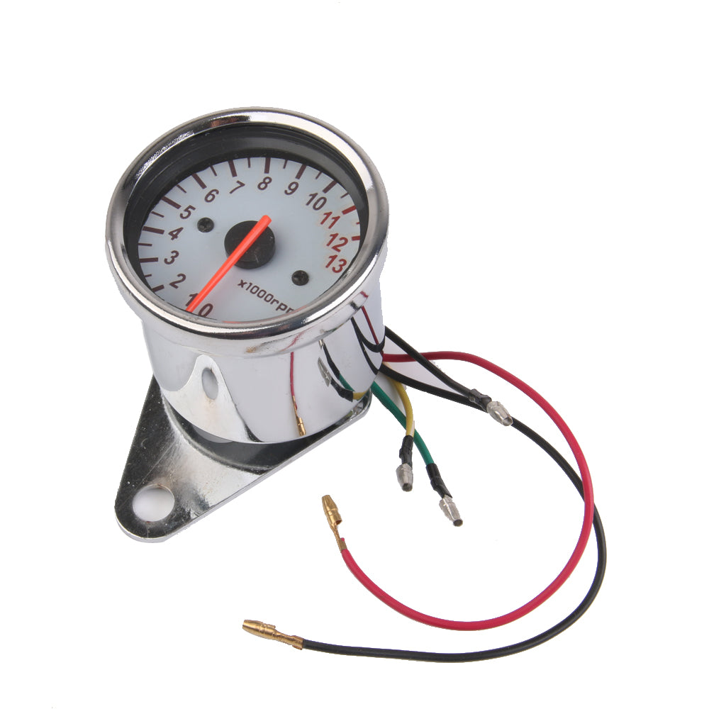 12V Universal Motorcycle 0-1300 RPM Tachometer Tacho Gauge for Yamaha