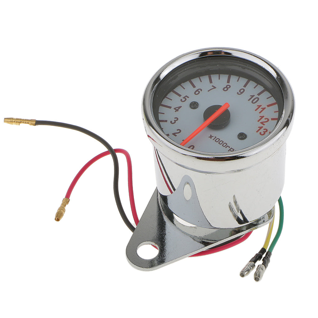 12V Universal Motorcycle 0-1300 RPM Tachometer Tacho Gauge for Yamaha