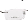 Unisex Metal Rimless Glasses Eyeglasses Frame Silver Frame Lightweight