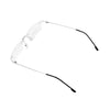 Unisex Metal Rimless Glasses Eyeglasses Frame Silver Frame Lightweight