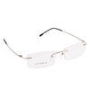 Unisex Metal Rimless Glasses Eyeglasses Frame Silver Frame Lightweight