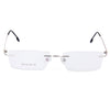 Unisex Metal Rimless Glasses Eyeglasses Frame Silver Frame Lightweight