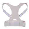 Adult Back Posture Corrector Belt Lumbar Shoulder Support Brace XL White