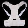 Adult Back Posture Corrector Belt Lumbar Shoulder Support Brace M White