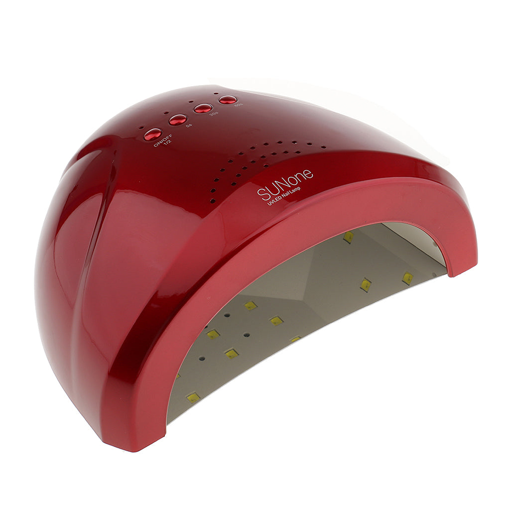 48W Professional LED Light UV Nail Art Gel Polish Dryer EU Plug Red