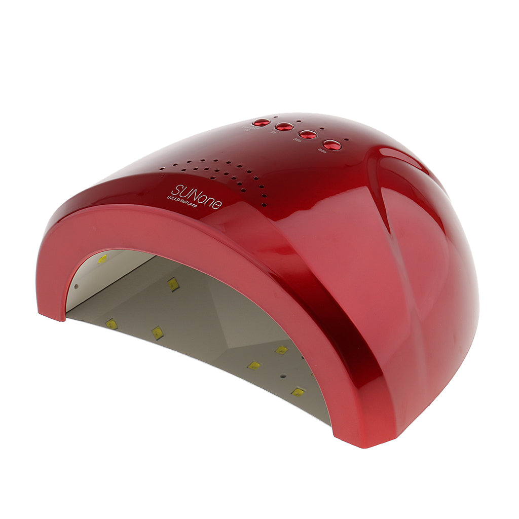 48W Professional LED Light UV Nail Art Gel Polish Dryer EU Plug Red