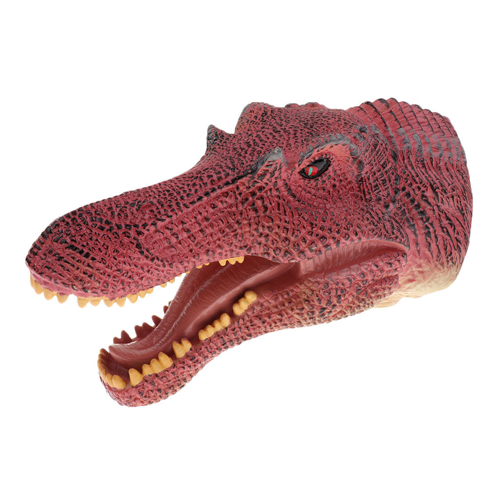 Simulation Dinosaur Animal Head Model Hand Puppet Kids Toy Spinosaurus