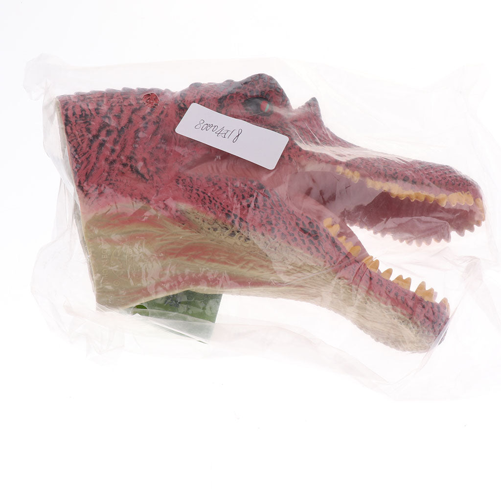 Simulation Dinosaur Animal Head Model Hand Puppet Kids Toy Spinosaurus