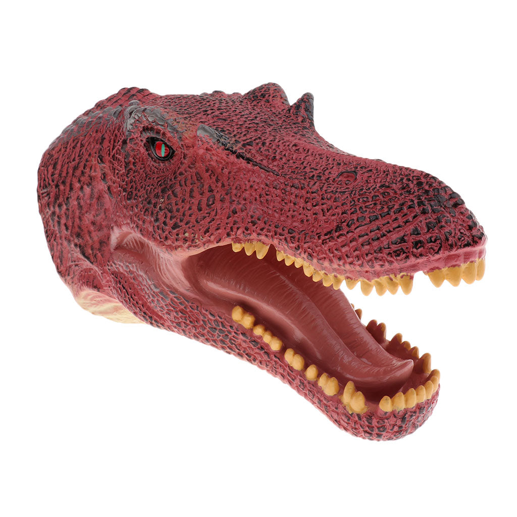 Simulation Dinosaur Animal Head Model Hand Puppet Kids Toy Spinosaurus