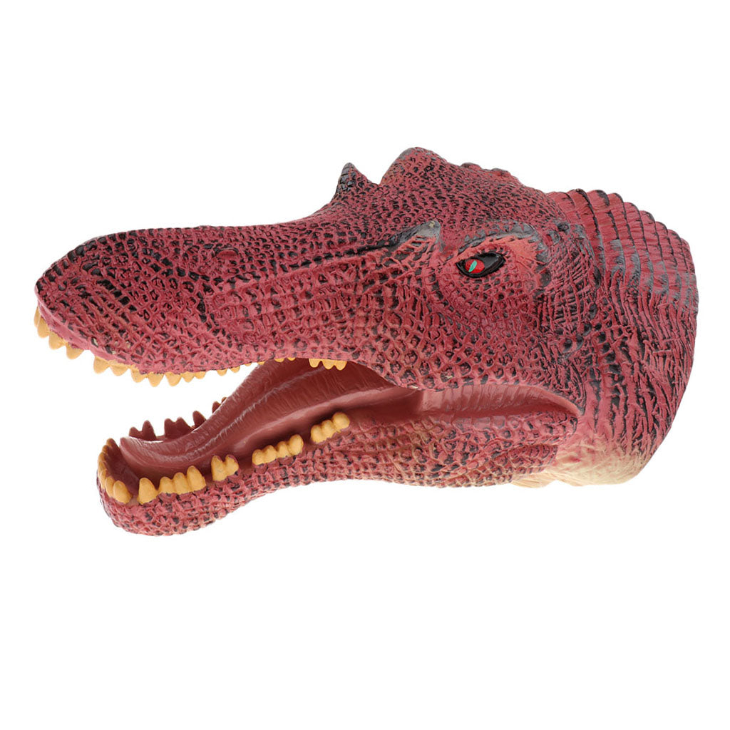 Simulation Dinosaur Animal Head Model Hand Puppet Kids Toy Spinosaurus