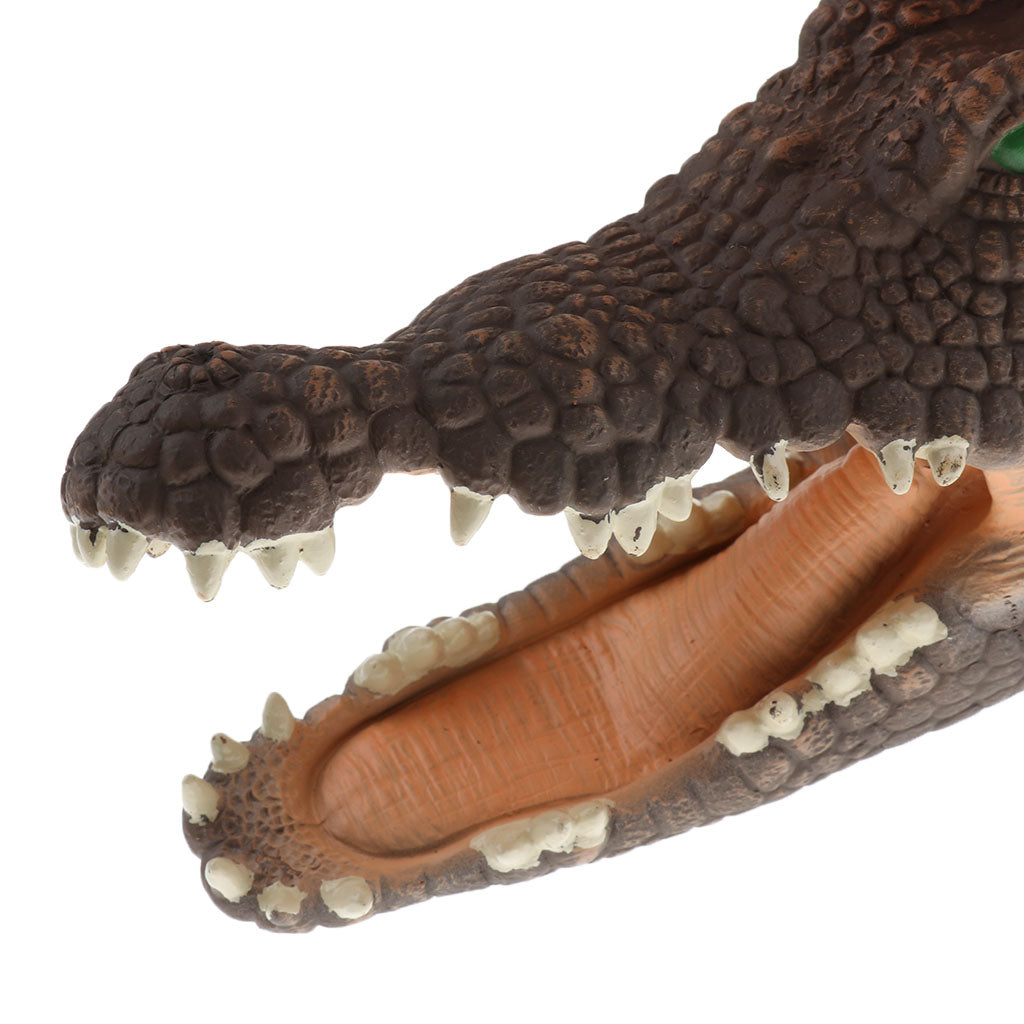 Simulation Dinosaur Animal Head Model Hand Puppet Kids Toy Alligator