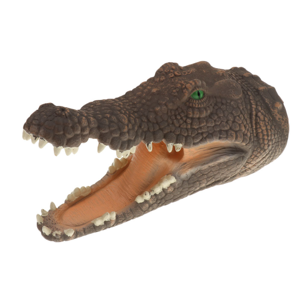 Simulation Dinosaur Animal Head Model Hand Puppet Kids Toy Alligator