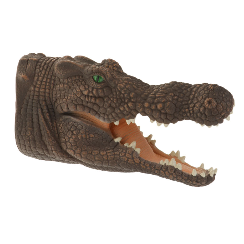 Simulation Dinosaur Animal Head Model Hand Puppet Kids Toy Alligator