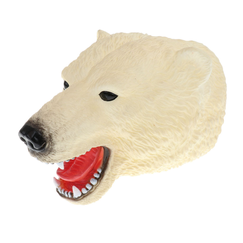 Simulation Dinosaur Animal Head Model Hand Puppet Kids Toy Polar Bear