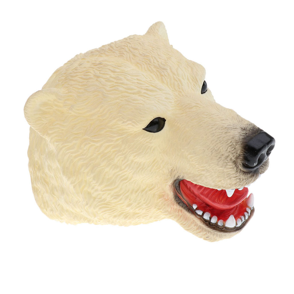 Simulation Dinosaur Animal Head Model Hand Puppet Kids Toy Polar Bear