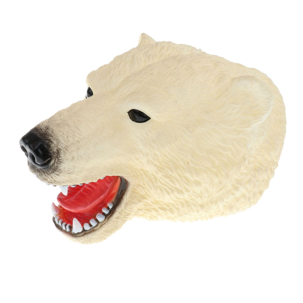 Simulation Dinosaur Animal Head Model Hand Puppet Kids Toy Polar Bear