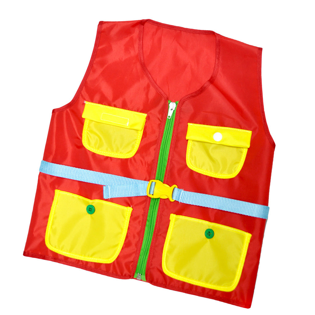 Baby Learn to Dress Vest Early Education Basic Life Skills Teaching  Red