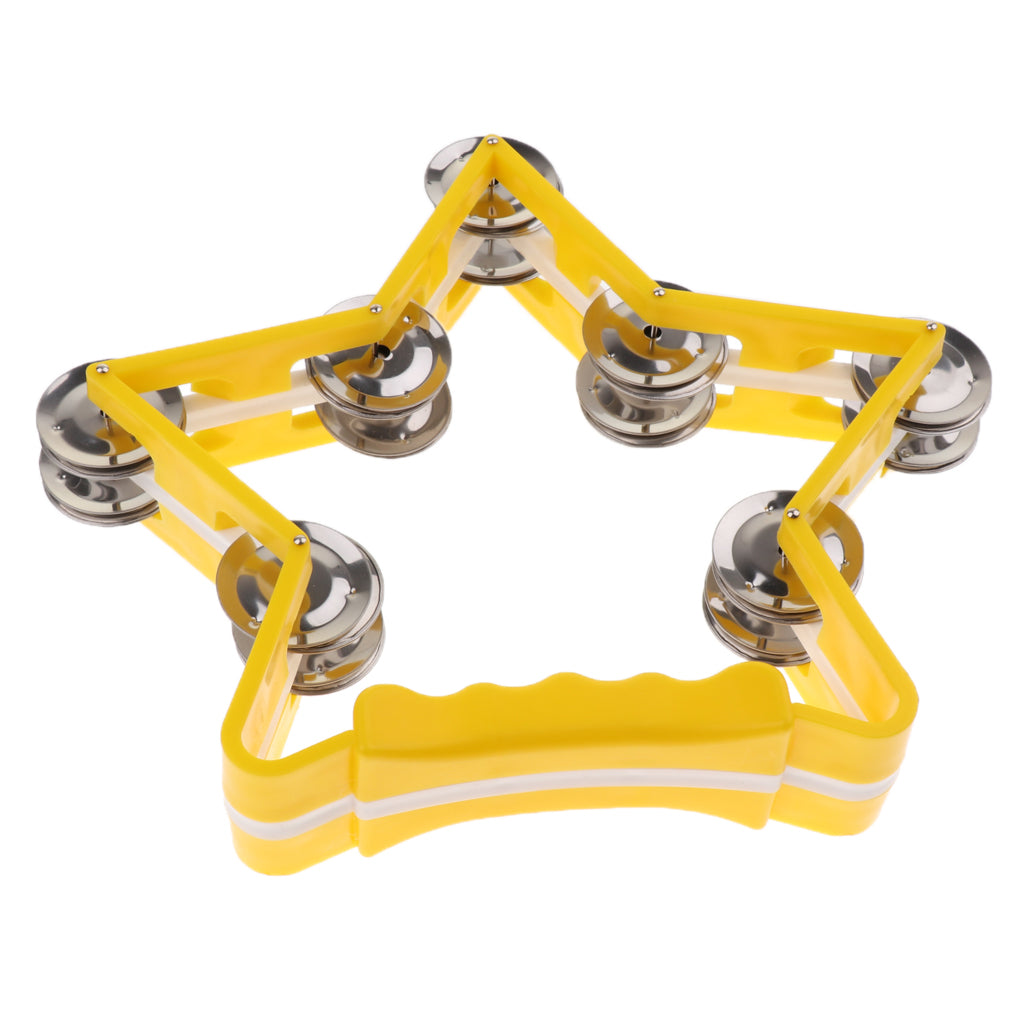 Tambourine Handbell Baby Early Educational Instrument Rhythm Toy Yellow