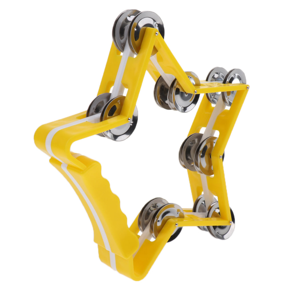 Tambourine Handbell Baby Early Educational Instrument Rhythm Toy Yellow