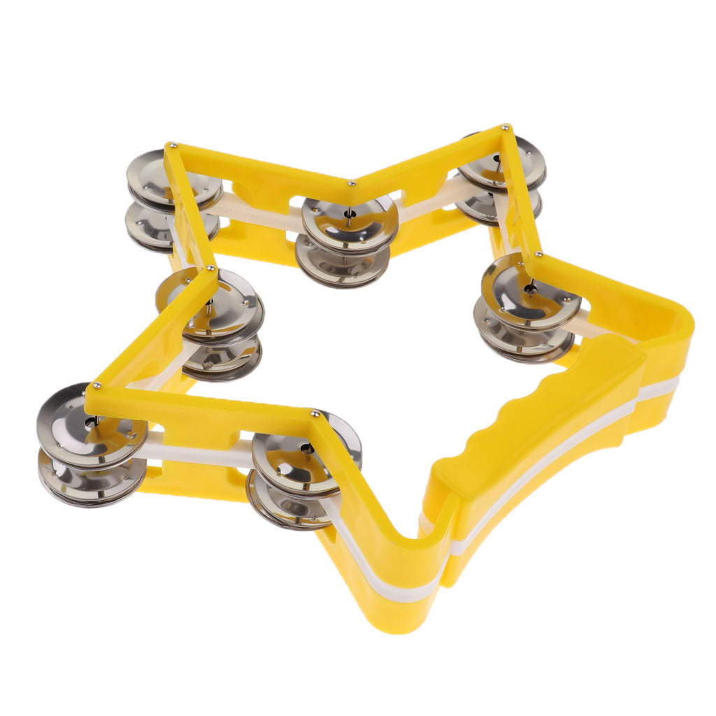 Tambourine Handbell Baby Early Educational Instrument Rhythm Toy Yellow