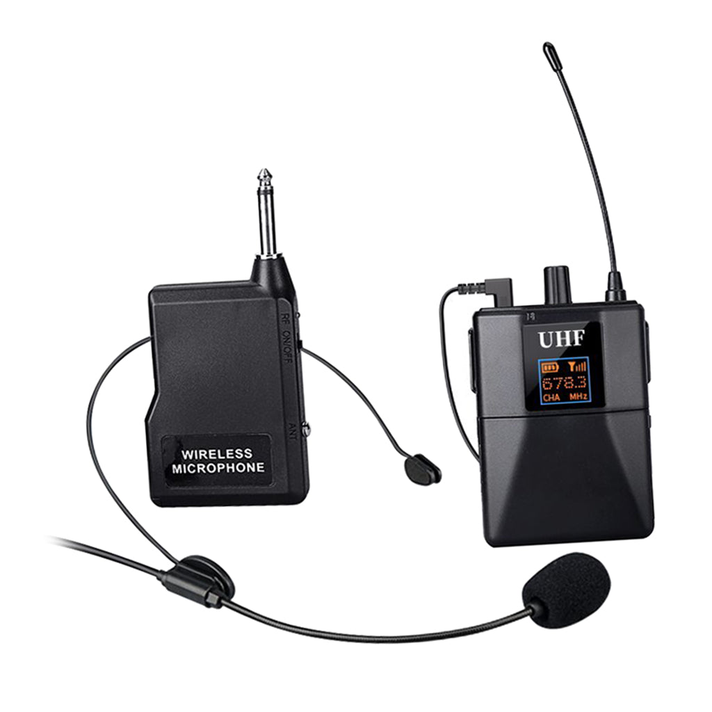 Wireless Microphone System Lavalier Mic with XLR Cable Transmitter Receiver