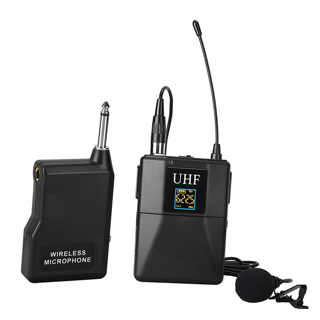 Wireless Microphone System Lavalier Mic with XLR Cable Transmitter Receiver