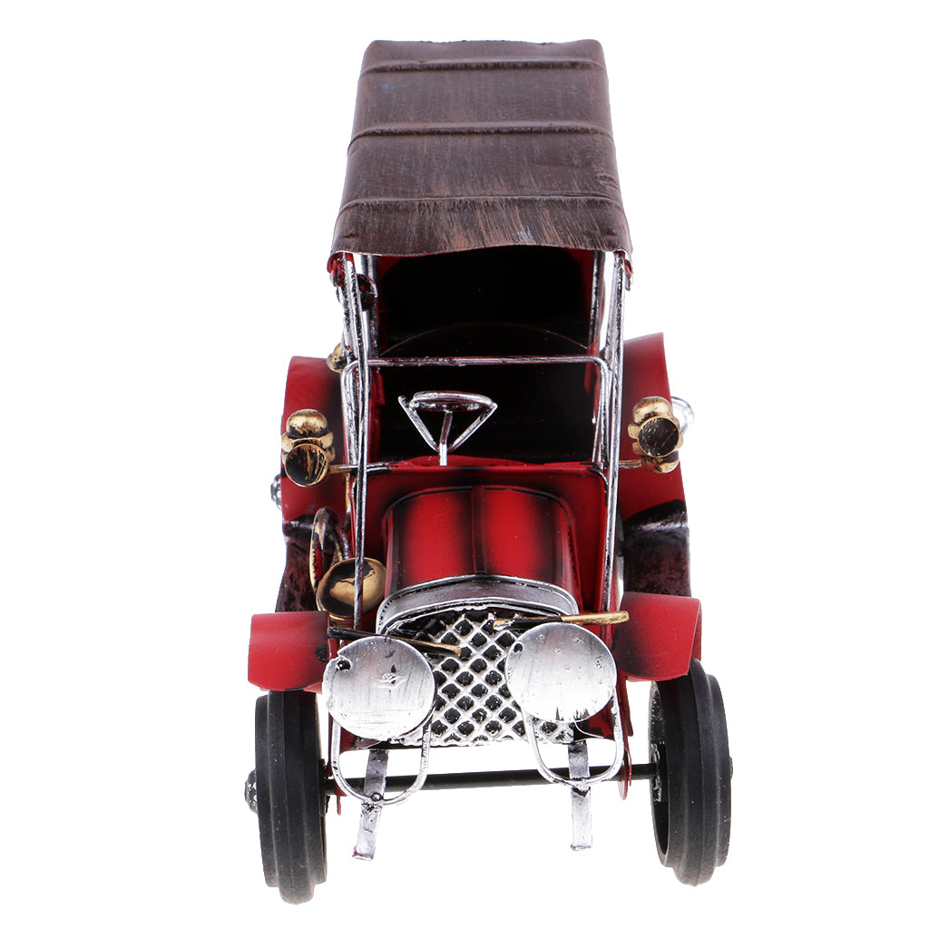Vintage Car Music Box Classical Music Box Craft Gifts for Home Ornament Red